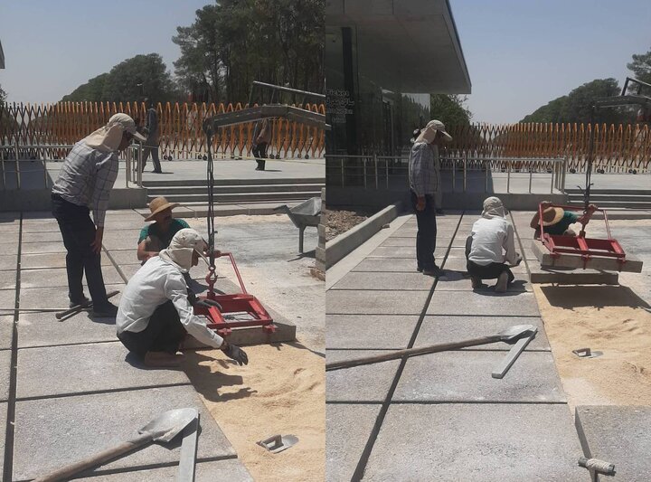 بهسازی و به‌روزرسانی مسیر گردش و مبلمان محیطی تخت جمشید آغاز شد