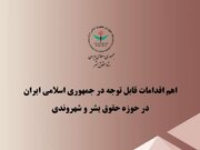 گزارش ستاد حقوق بشر از اقدامات صورت گرفته در حوزه حقوق بشر و حقوق شهروندی