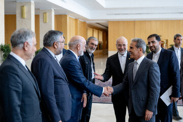 دیدار فائق زیدان  رییس شورای عالی قضایی عراق و محمدباقر قالیباف رییس مجلس شورای اسلامی