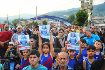 مراسم استقبال سینا خلیلی قهرمان جوانان جهان در سوادکوه