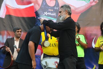 مراسم استقبال سینا خلیلی قهرمان جوانان جهان در سوادکوه
