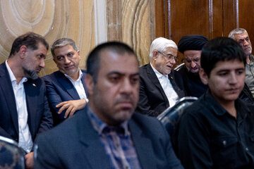 محمدرضا عارف، معاون اول رئیس جمهور در مراسم یادبود دولتمردان شهید