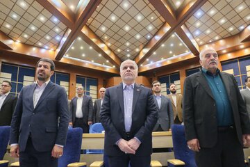امیر حسین رحیمی وزیر دادگستری در شورای اداری استان همدان 