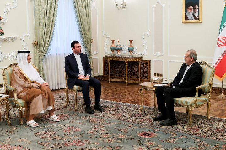 وزیر خارجه قطر با رئیس‌جمهوری ایران دیدار کرد