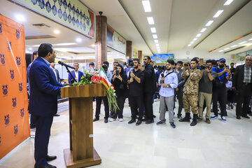 مراسم برقراری مجدد پروازهای فرودگاه رفسنجان  با حضور سید محمد اتابک وزیر صنعت، معدن و تجارت