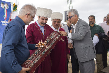 عبدالکریم حسین زاده معاون رئیس جمهور،علی اصغر طهماسبی استاندار گلستان،جلال ایری نماینده مجلس غرب استان