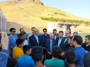  ورزشکاران "چهر" صاحب زمین فوتبال چمن شدند