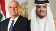 گفت‌وگوی تلفنی امیر قطر و رئیس‌جمهور لبنان