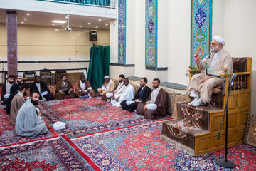 در حاشیه مراسم عمامه گذاری طلاب در روز میلاد پیامبر گرامی اسلام(ص) و امام جعفر صادق(ع) - قم