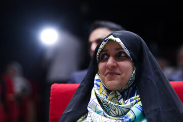 زهرا بهروزآذر، معاون امور زنان و خانواده رییس جمهورد در مراسم افتتاحیه کنگره بین‌المللی رویان