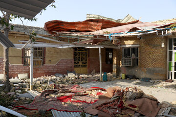 خسارات ناشی از تجاوز آمریکا به منطقه مسکونی در شهرستان سیریک