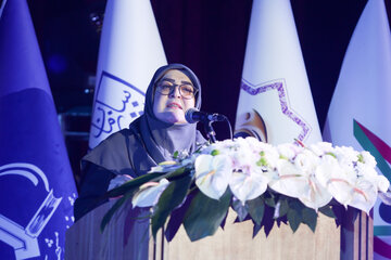 فاطمه مهاجرانی، سخنگوی دولت در پایان هفدهمین المپیاد دانشجویان دختر کشور - مشهد