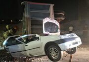 حادثه در آزادراه «قزوین _زنجان» جان پدر و پسر را گرفت
