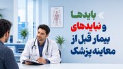 اینفوگرافیک/ بایدها و نبایدهای بیمار قبل از معاینه پزشک