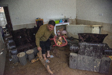 خسارات سیل و طوفان  - روستای زرین آباد ساری