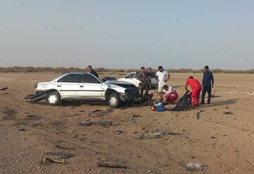 یک کشته و ۵ مصدوم در تصادف زنجیره‌ای بوشهر-گناوه