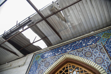 خسارت سیل و طوفان به مسجد امام حسن عسکری(ع)شهرستان جویبار استان مازندران