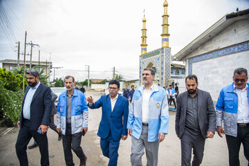 بازدید «حسین ساجدی نیا» رئیس سازمان مدیریت بحران کشور از مناطق سیل زده شهرستان جویبار استان مازندران