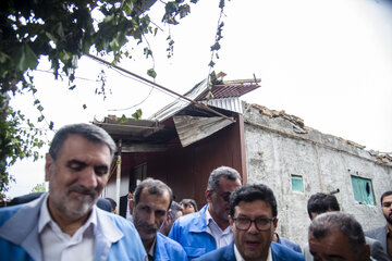 بازدید «حسین ساجدی نیا» رئیس سازمان مدیریت بحران کشور از مناطق سیل زده شهرستان جویبار استان مازندران