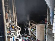 آتش‌سوزی در انبار داروخانه‌ای در یوسف‌آباد بدون تلفات جانی مهار شد