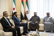 الشرع و بن زاید دیدار و گفت‌وگو کردند