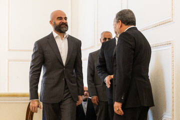 دیدار بافل طالبانی، رئیس اتحادیه میهنی کردستان عراق با سید عباس عراقچی، وزیر امور خارجه