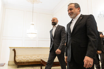 دیدار بافل طالبانی، رئیس اتحادیه میهنی کردستان عراق با سید عباس عراقچی، وزیر امور خارجه