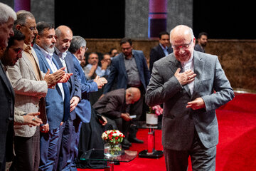 مجتبی امانی سفیر سابق جمهوری اسلامی ایران در لبنان در آیین رونمایی از مستند «سه‌شنبه خونین»
