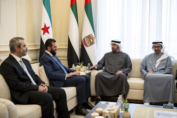 الشرع و بن زاید دیدار و گفت‌وگو کردند