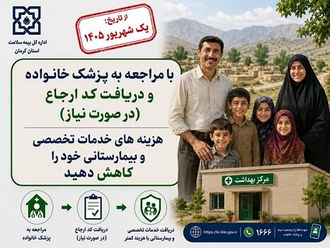 بیمه‌شدگان روستایی برای دریافت خدمات تخصصی و فوق تخصصی باید نظام ارجاع را رعایت کنند