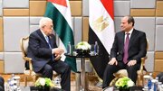 السیسی در دیدار با محمود عباس بر مرکزیت مسأله فلسطین تأکید کرد