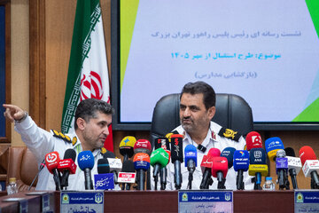 سردار ابوالفضل موسوی پور، رئیس پلیس راهور تهران در نشست خبری