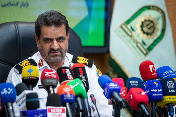 سردار ابوالفضل موسوی پور، رئیس پلیس راهور تهران در نشست خبری