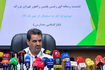سردار ابوالفضل موسوی پور، رئیس پلیس راهور تهران در نشست خبری