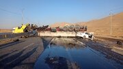 برخورد تریلی حامل گازوئیل با دو خودرو سه مصدوم بر جای گذاشت