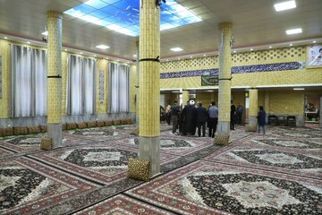 شهرستان مرند ـ مسجد امام رضا(ع): بازدید اصحاب رسانه از مسجد امام رضا(ع) که با استفاده از منابع حاصل از زکات مردم ساخته شده است.