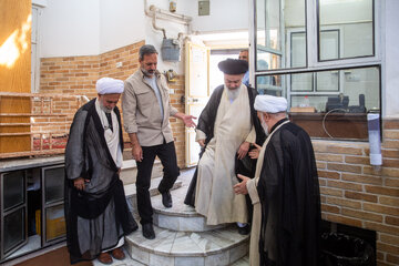 حضور آیت الله سید هاشم حسینی بوشهری در بیت آیت الله شبیری زنجانی - قم
