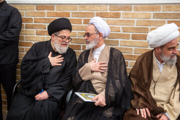 حضور آیت الله اعرافی مدیر حوزه های علمیه کشور در بیت آیت الله شبیری زنجانی - قم