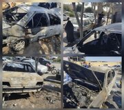 حادثه آتش‌سوزی ۳ خودرو در یک جایگاه سوخت کرمان؛ بدون تلفات جانی