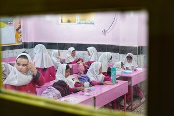 حضور دانش آموزان در کلاس ، مدرسه مصلحیان - بوشهر