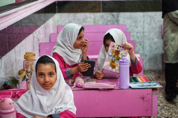 حضور دانش آموزان در کلاس ، مدرسه مصلحیان - بوشهر