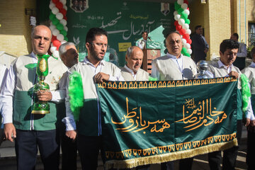 آیین نواختن زنگ مهر در دبیرستان رفاه - سمنان