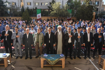 آیین نواختن زنگ مهر در دبیرستان رفاه - سمنان