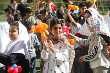 آیین نواختن زنگ مهر در مدرسه شهید محمدی زیراب-سوادکوه