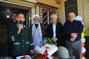 آیین نواختن زنگ مهر در مدرسه شهید محمدی زیراب-سوادکوه