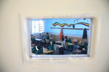 آیین نواختن زنگ مهر در مدرسه شهید محمدی زیراب-سوادکوه