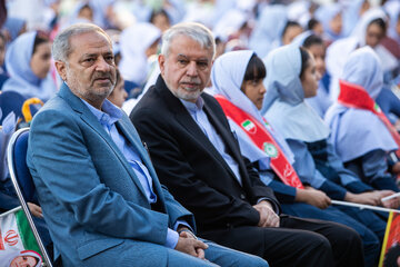 علیرضا کاظمی، وزیر آموزش و پرورش، رضا صالحی امیری، وزیر میراث فرهنگی در آیین آغاز سال تحصیلی ۱۴۰۵
