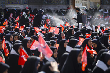 آیین نواختن زنگ مهر در حرم مطهر رضوی - مشهد
