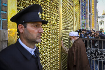 آیین نواختن زنگ مهر در حرم مطهر رضوی - مشهد