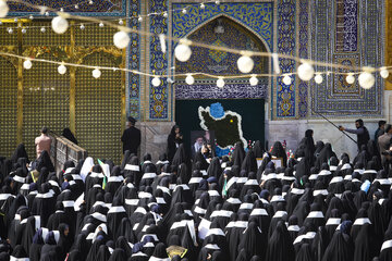 آیین نواختن زنگ مهر در حرم مطهر رضوی - مشهد